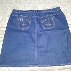 Avenue Knee length denim jean  skirt